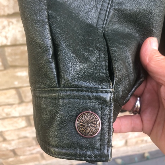 Wilson Leather Soft Green Hooded Leather Jacket - Picture 7 of 11